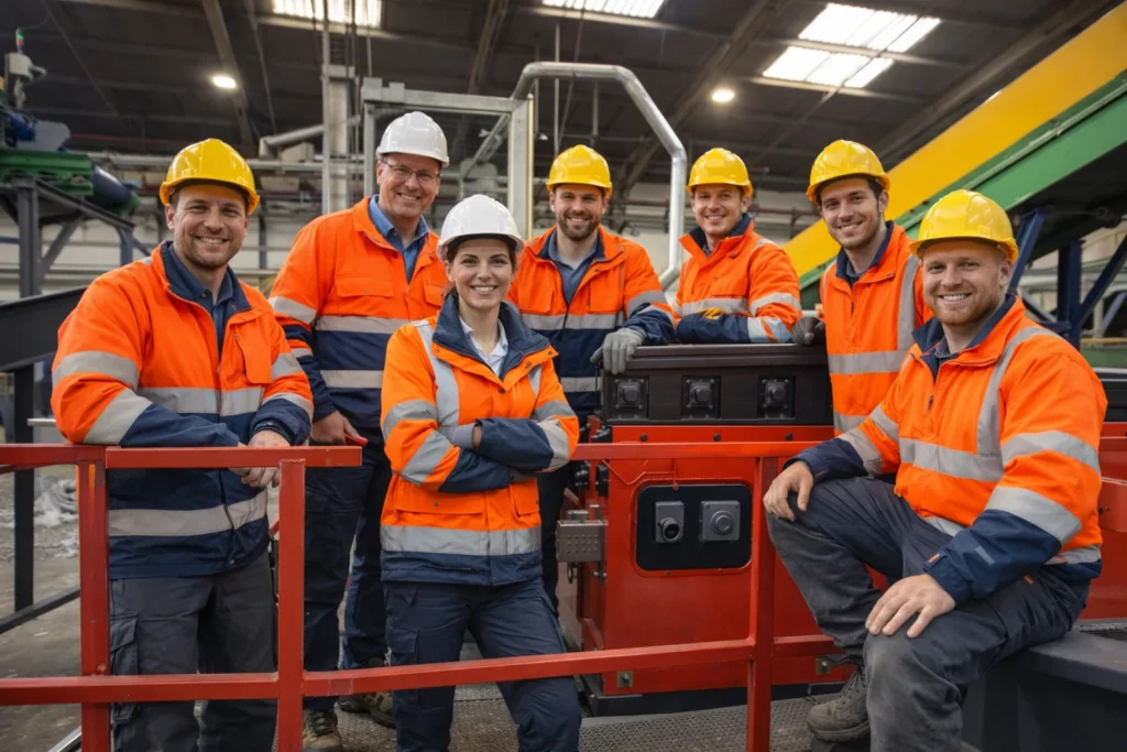 Equipo de instalación para el proyecto de Teruel